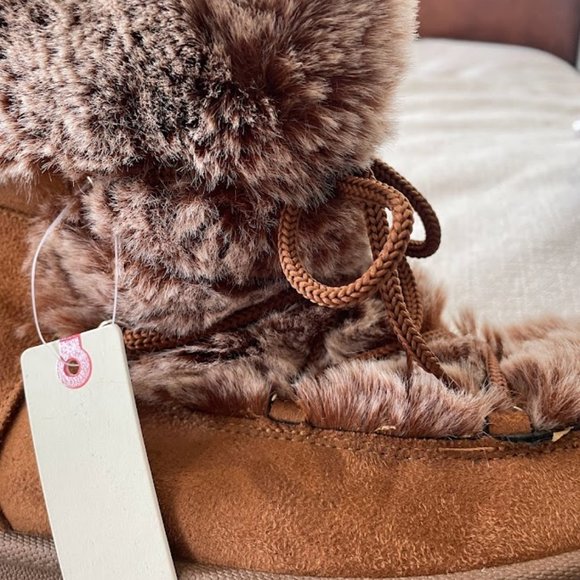 ESPRIT Boots Faux Fur Brown 7 - Picture 2 of 4
